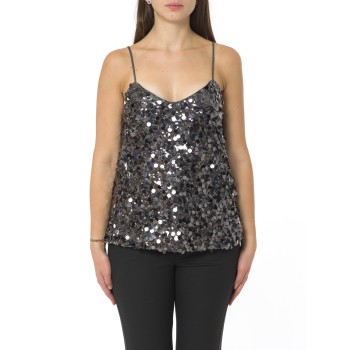 Top con paillettes i Blues
