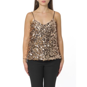 Top con paillettes i Blues
