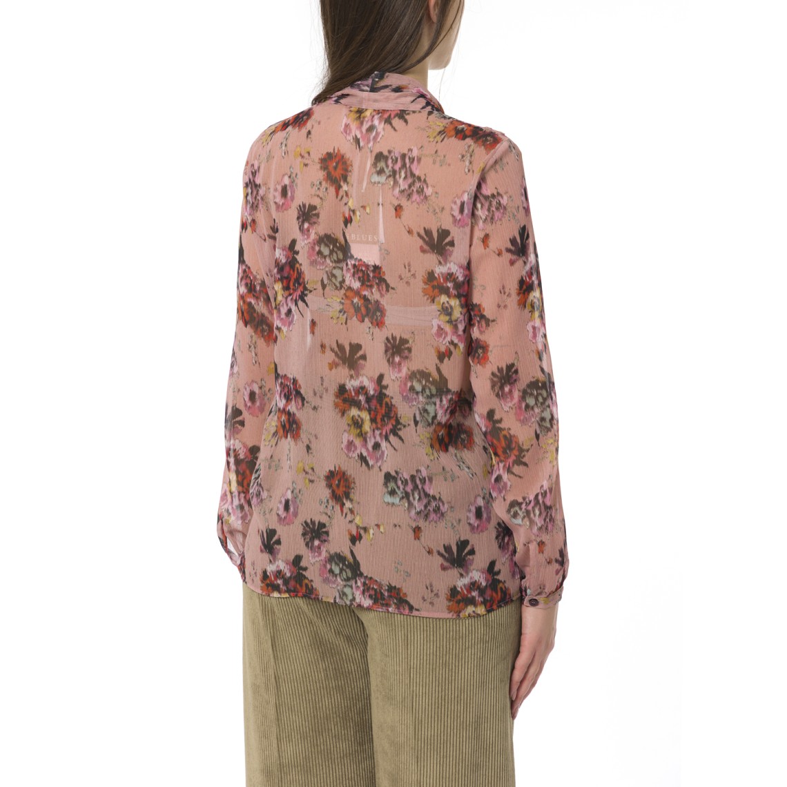 Camicia in crêpe stampato i Blues