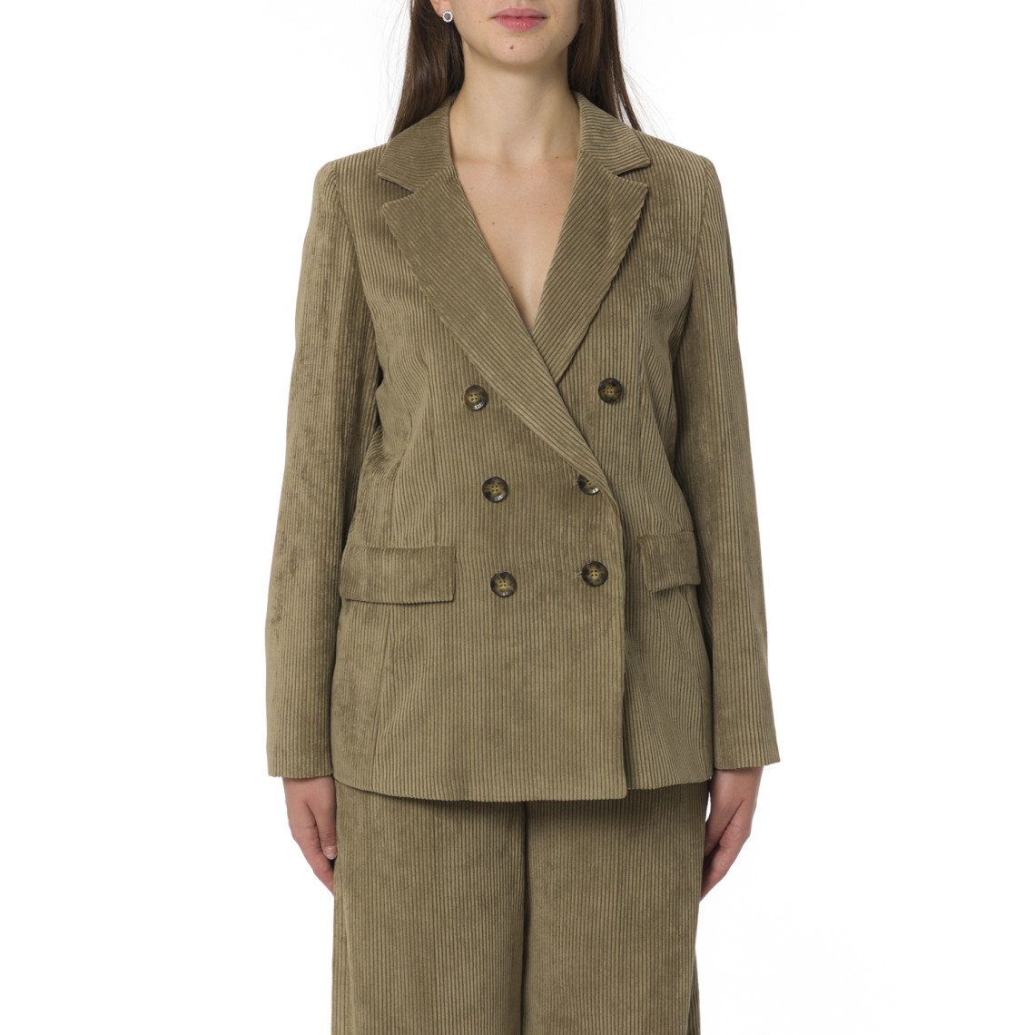 Giacca doppiopetto in velluto stretch a coste i Blues