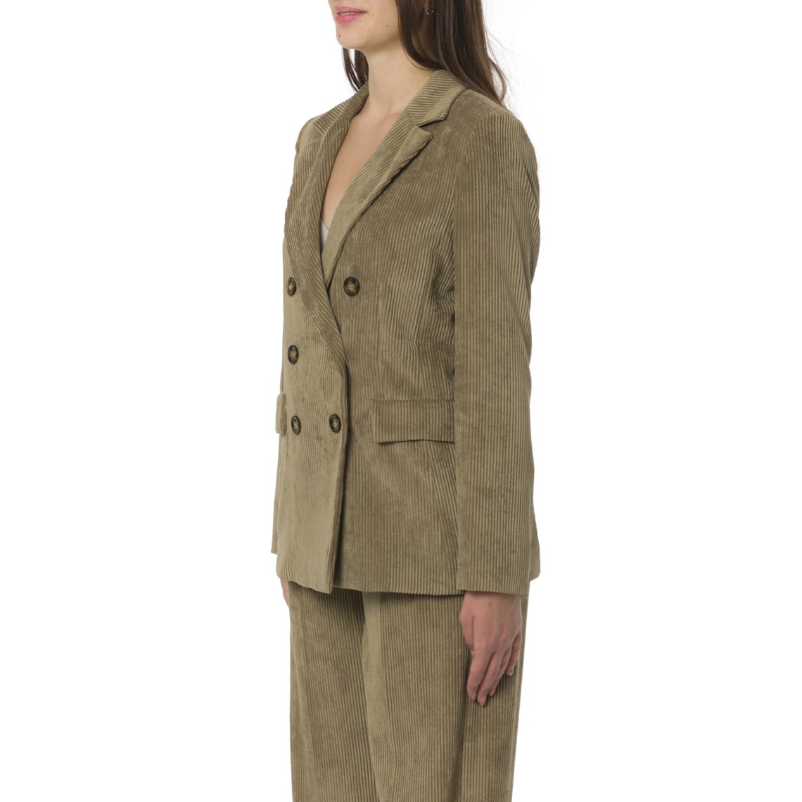 Giacca doppiopetto in velluto stretch a coste i Blues