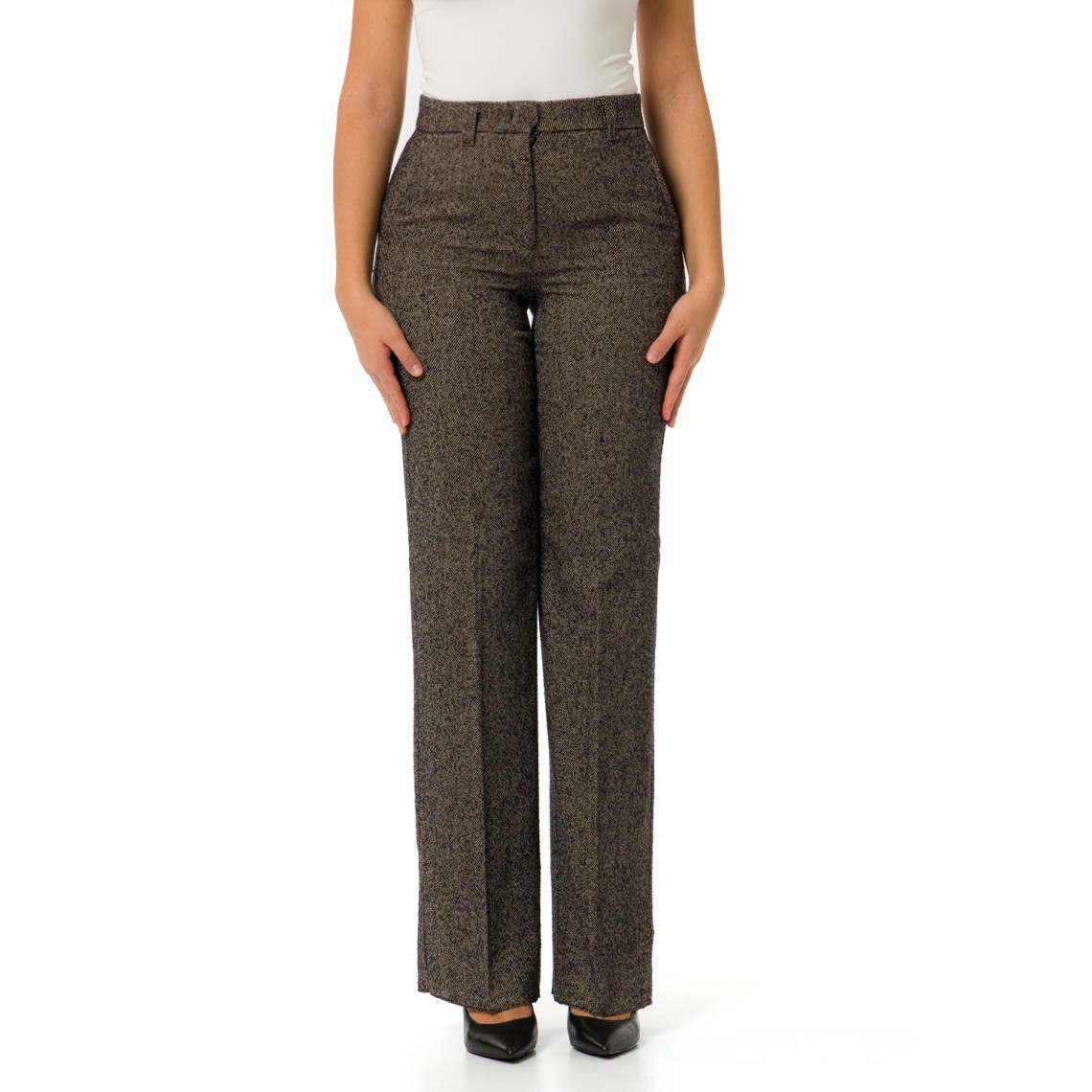 Pantaloni in tweed di misto lana Marella Sport