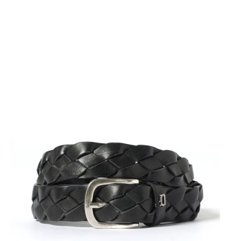 Cintura in pelle intrecciata Dondup