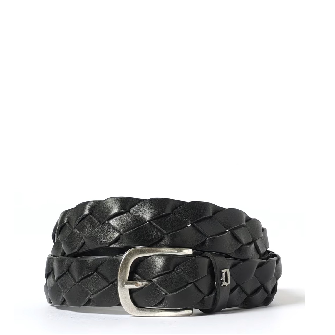 Cintura in pelle intrecciata Dondup