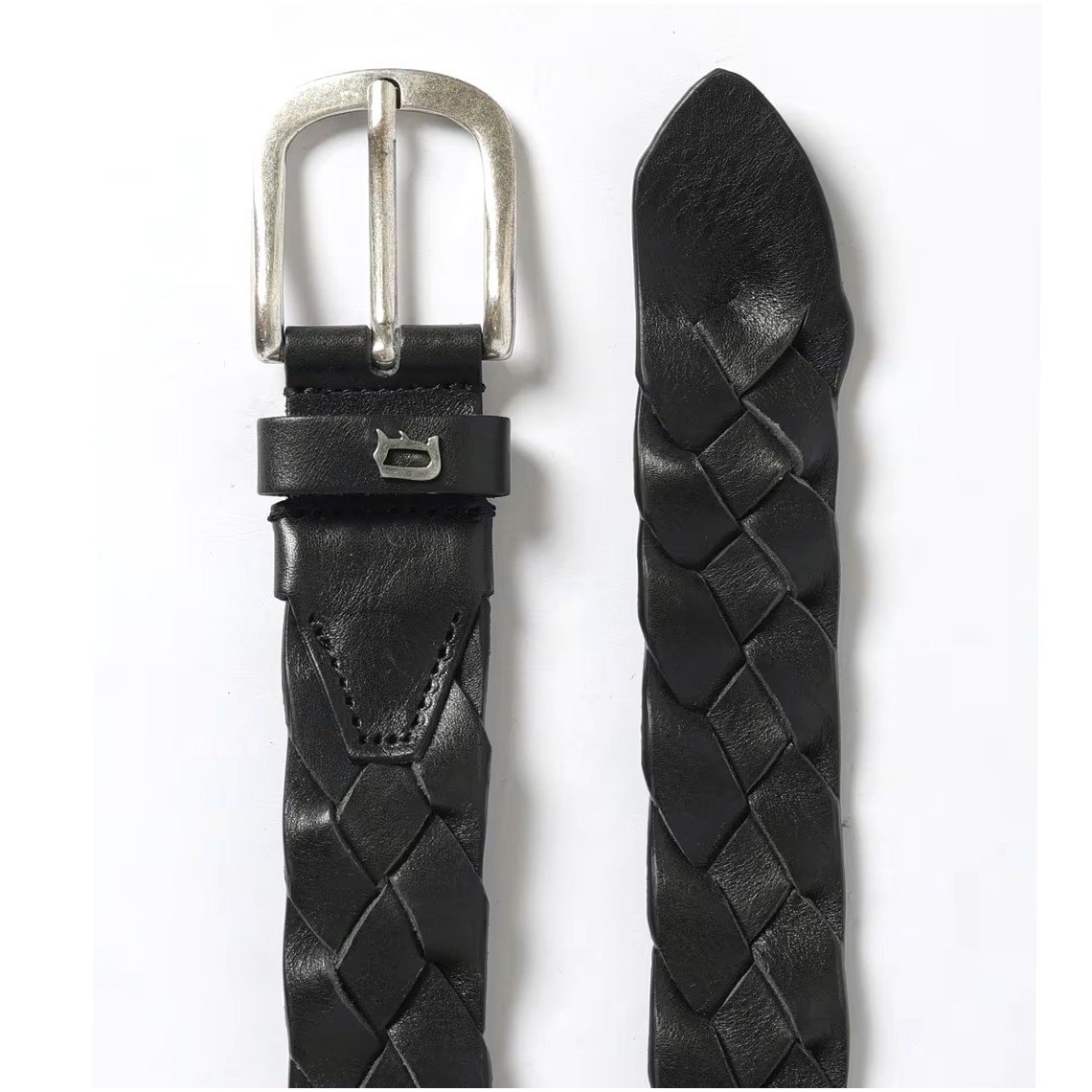 Cintura in pelle intrecciata Dondup