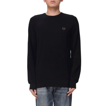 Maglia a girocollo con logo Fred Perry in cotone