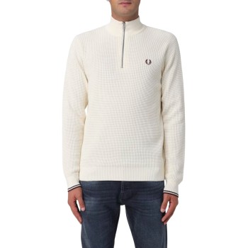 Maglia half-zip con logo ricamato Fred Perry