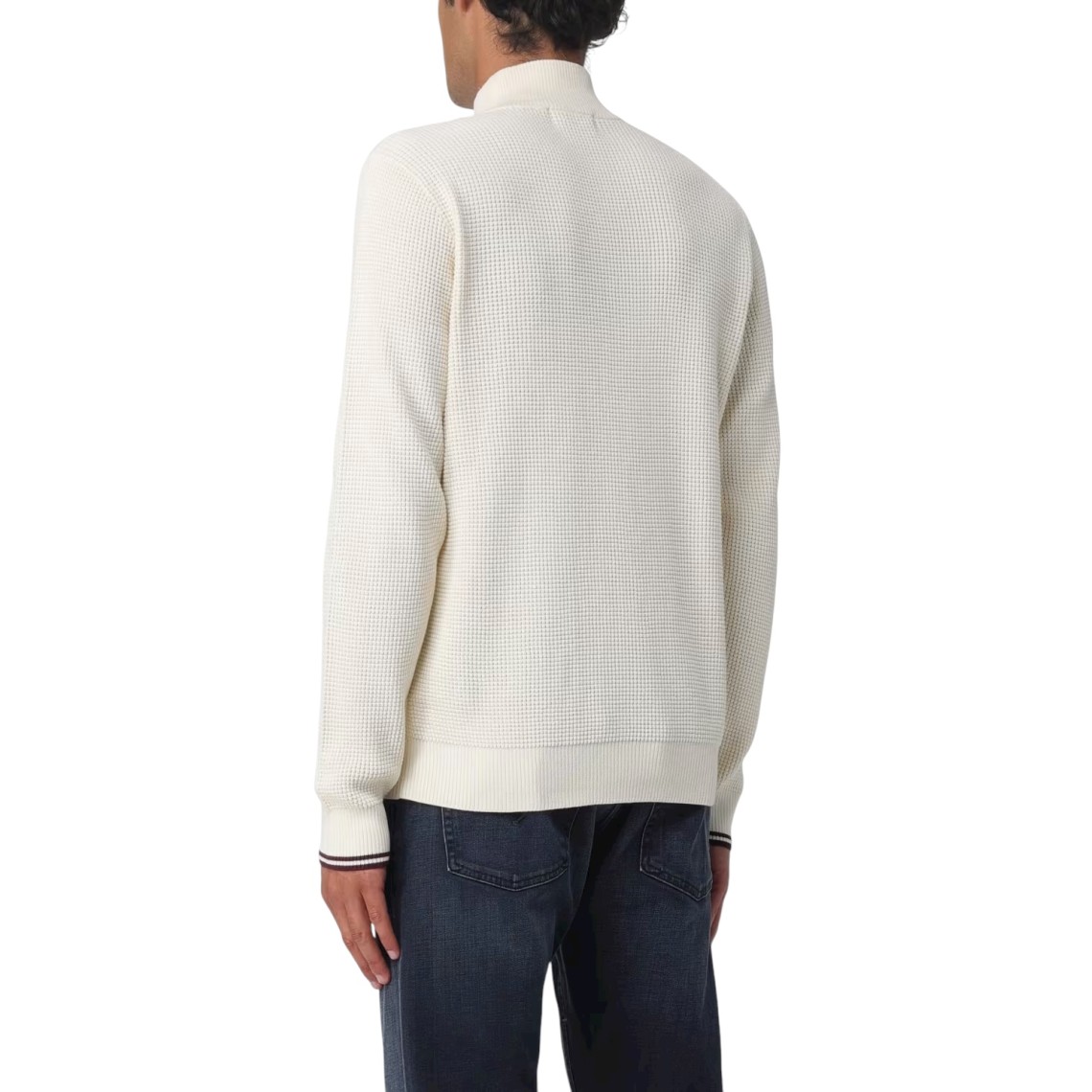 Maglia half-zip con logo ricamato Fred Perry