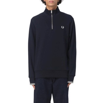 Felpa Fred Perry in misto cotone con zip e ricamo