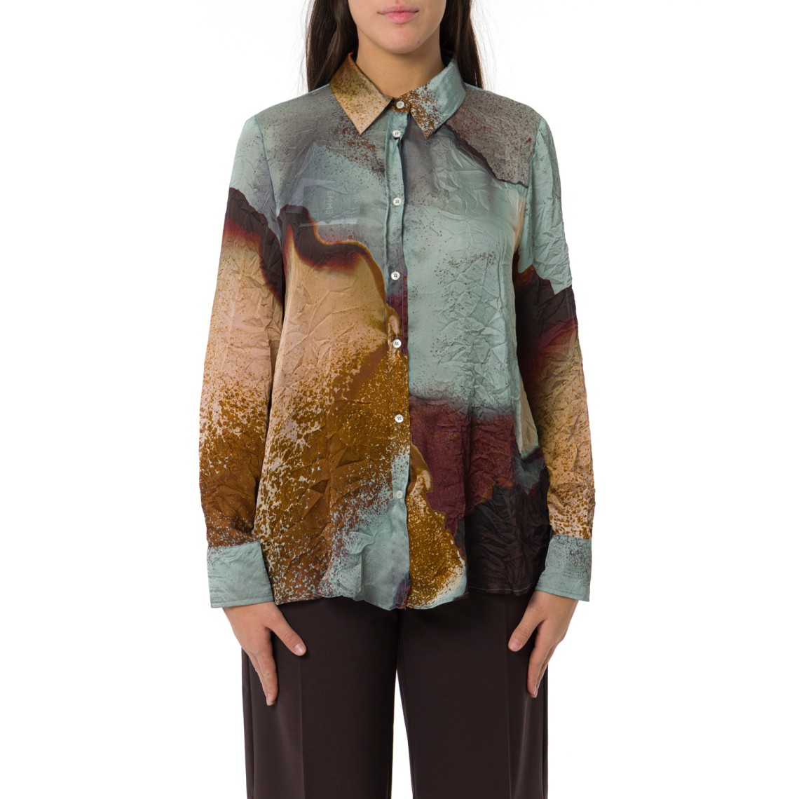 Camicia in raso stampato Emme Marella