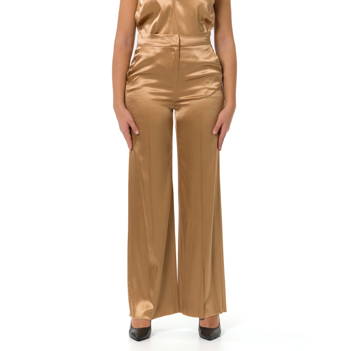 Pantaloni in raso di viscosa stretch Emme Marella