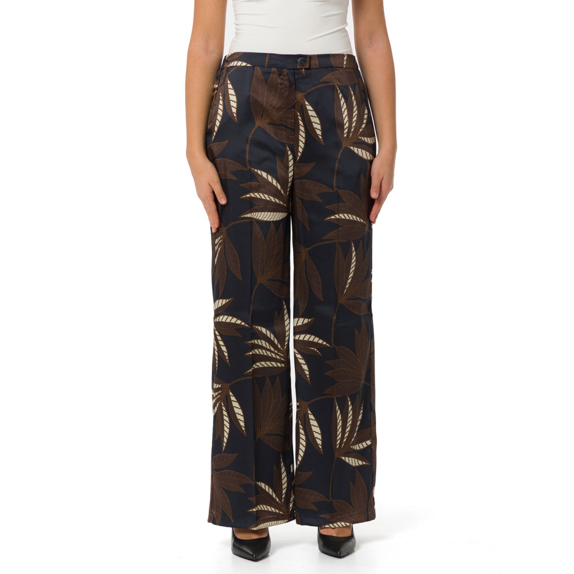 Pantaloni dritti in twill Emme Marella