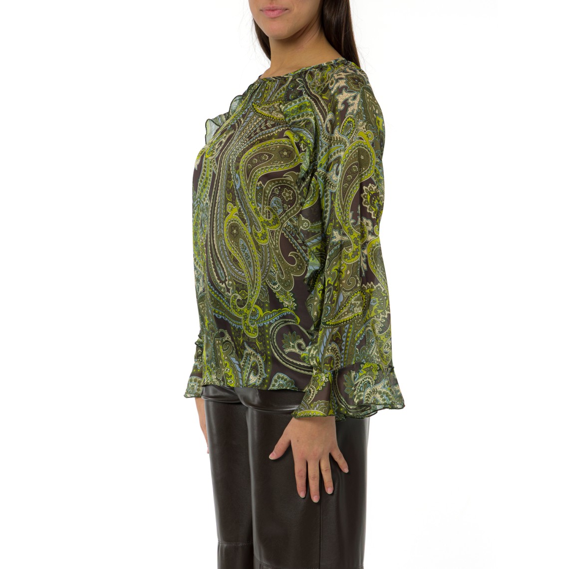 Camicia svasata in chiffon Marella