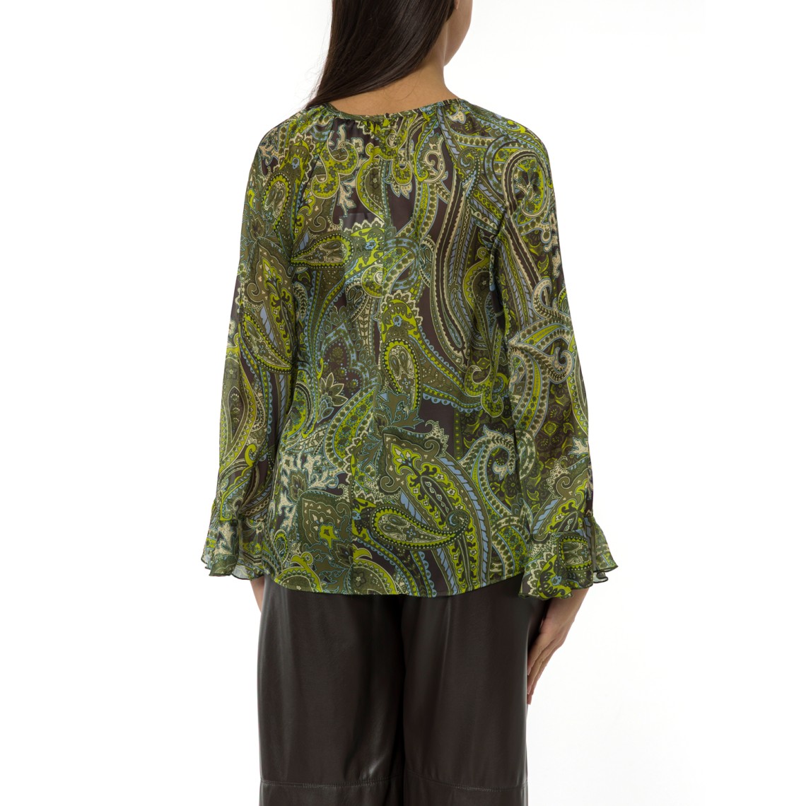 Camicia svasata in chiffon Marella