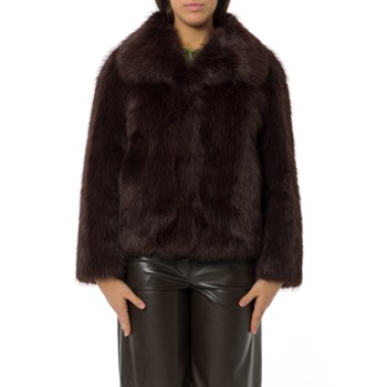 Giacca oversize in tessuto furry Marella