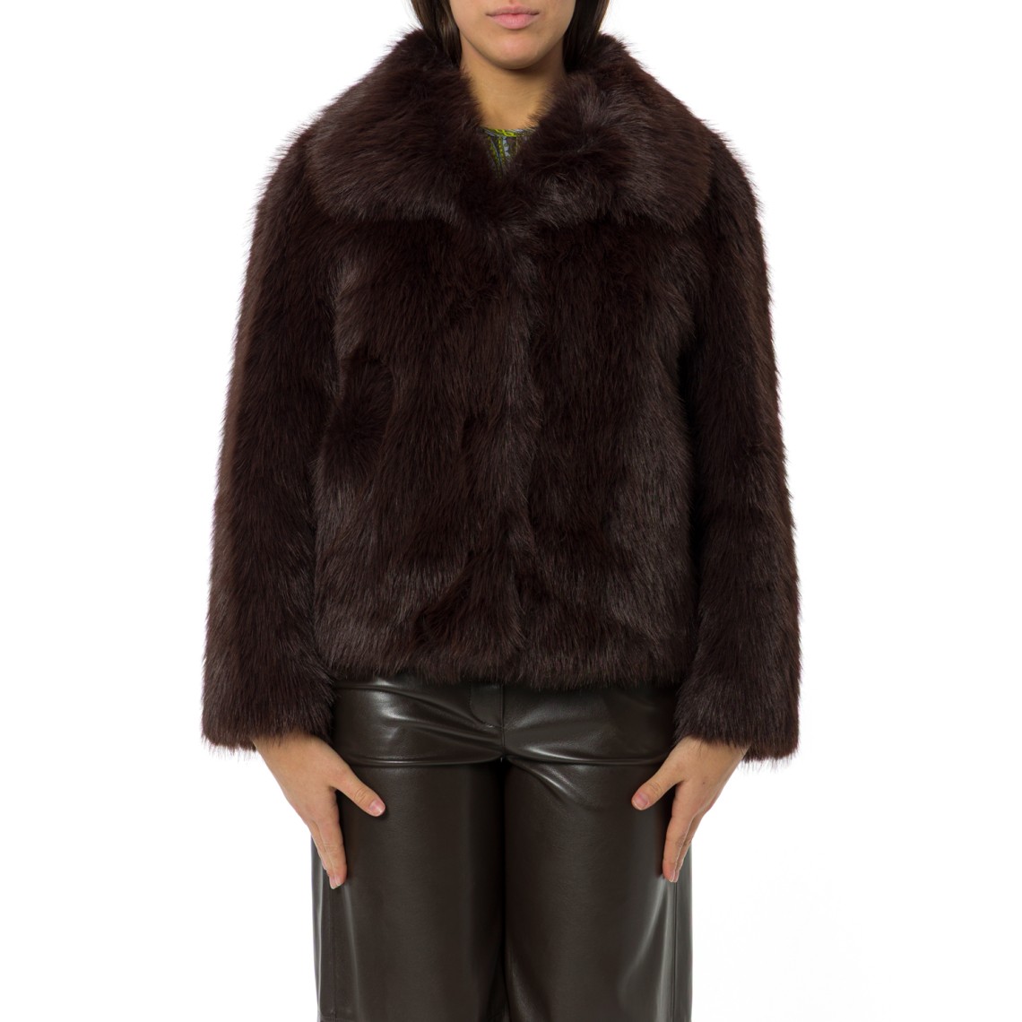 Giacca oversize in tessuto furry Marella
