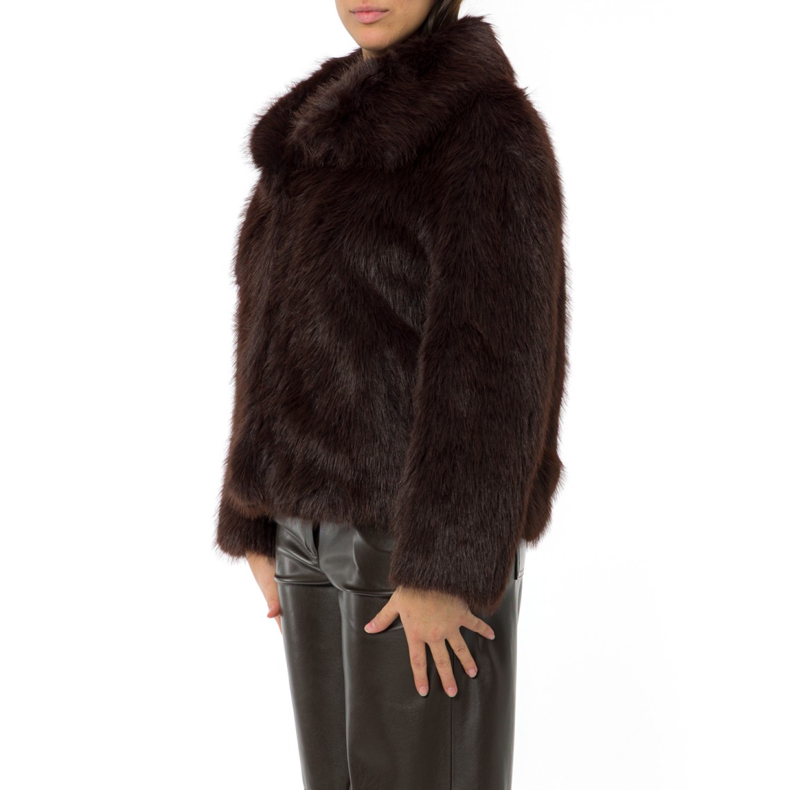Giacca oversize in tessuto furry Marella