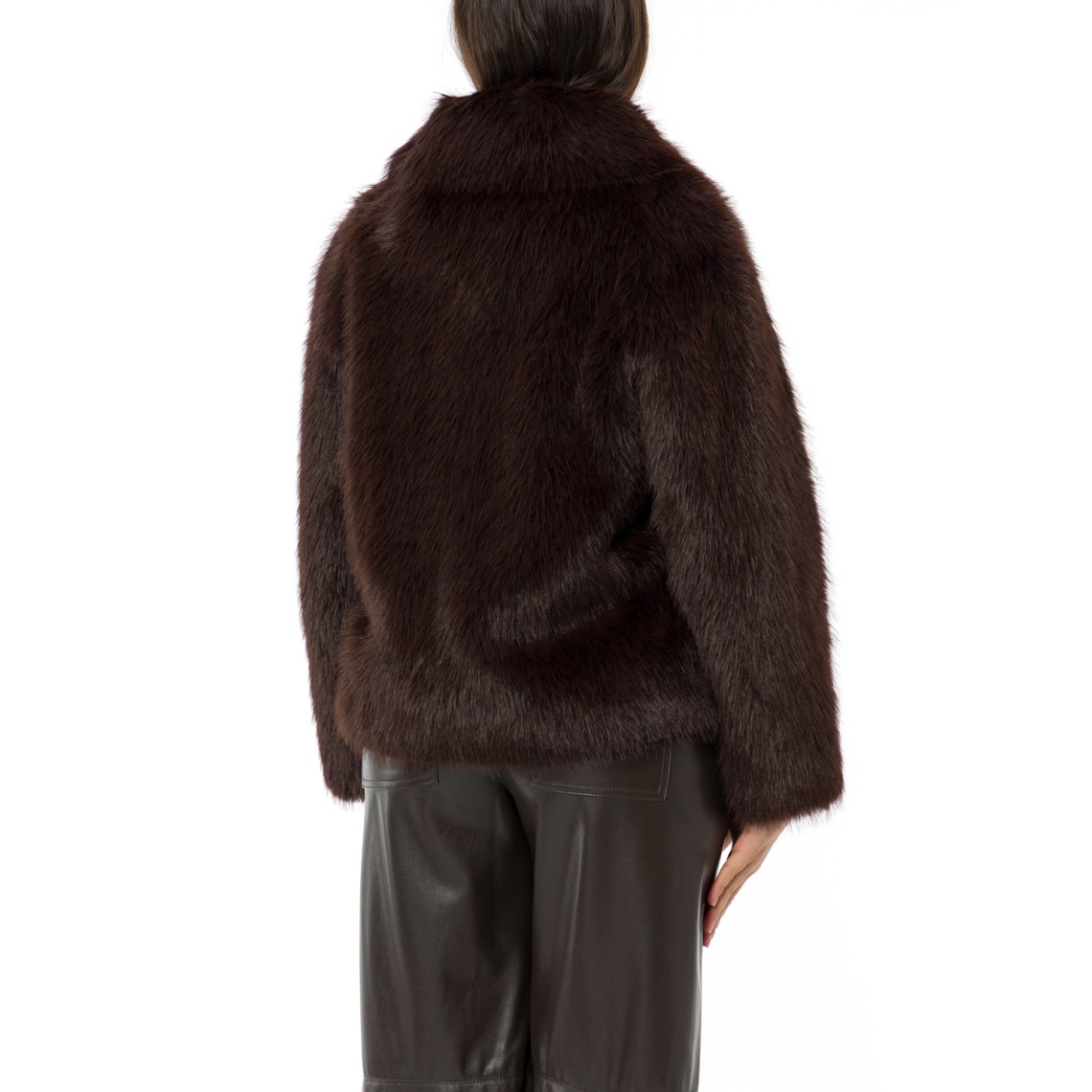 Giacca oversize in tessuto furry Marella