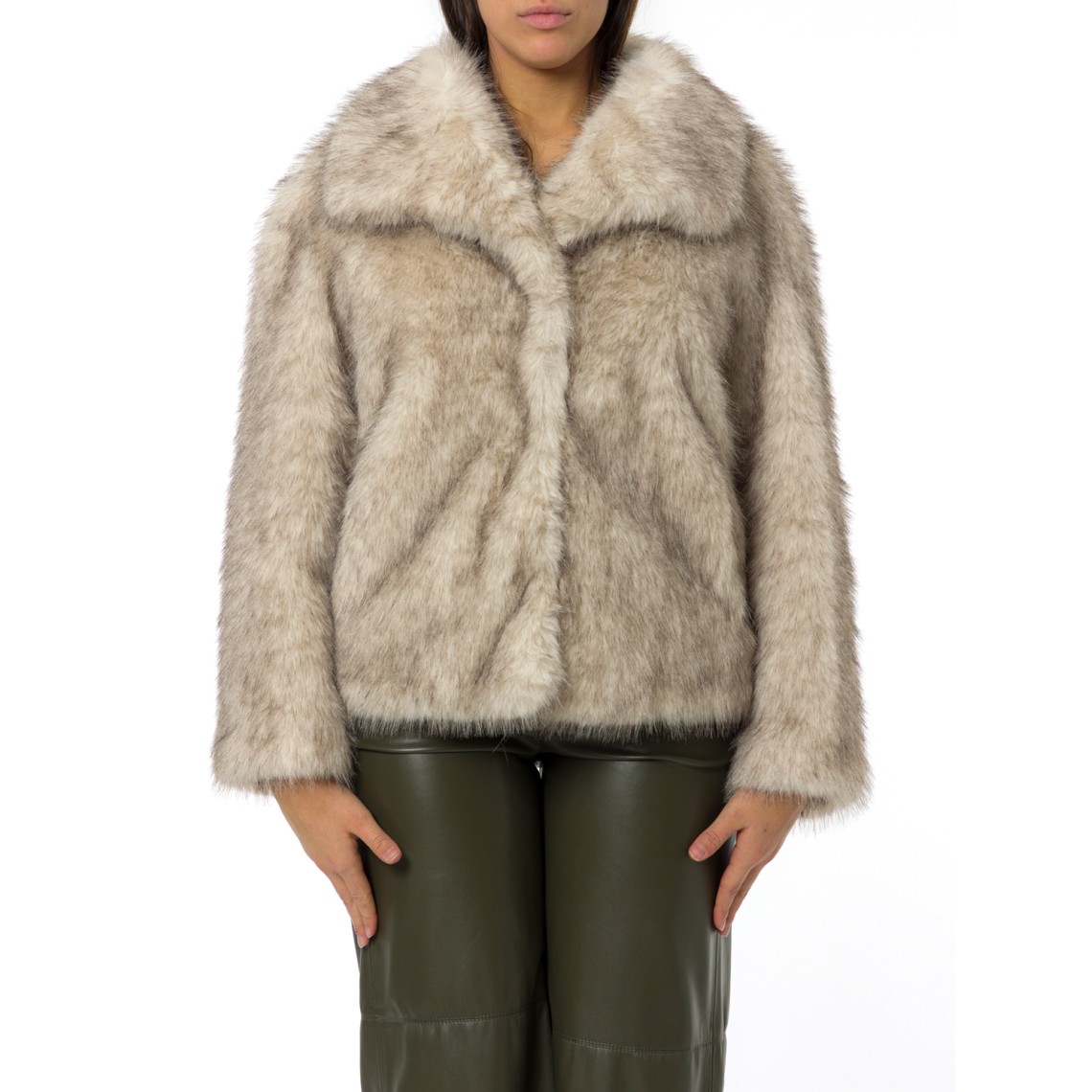Giacca oversize in tessuto furry Marella