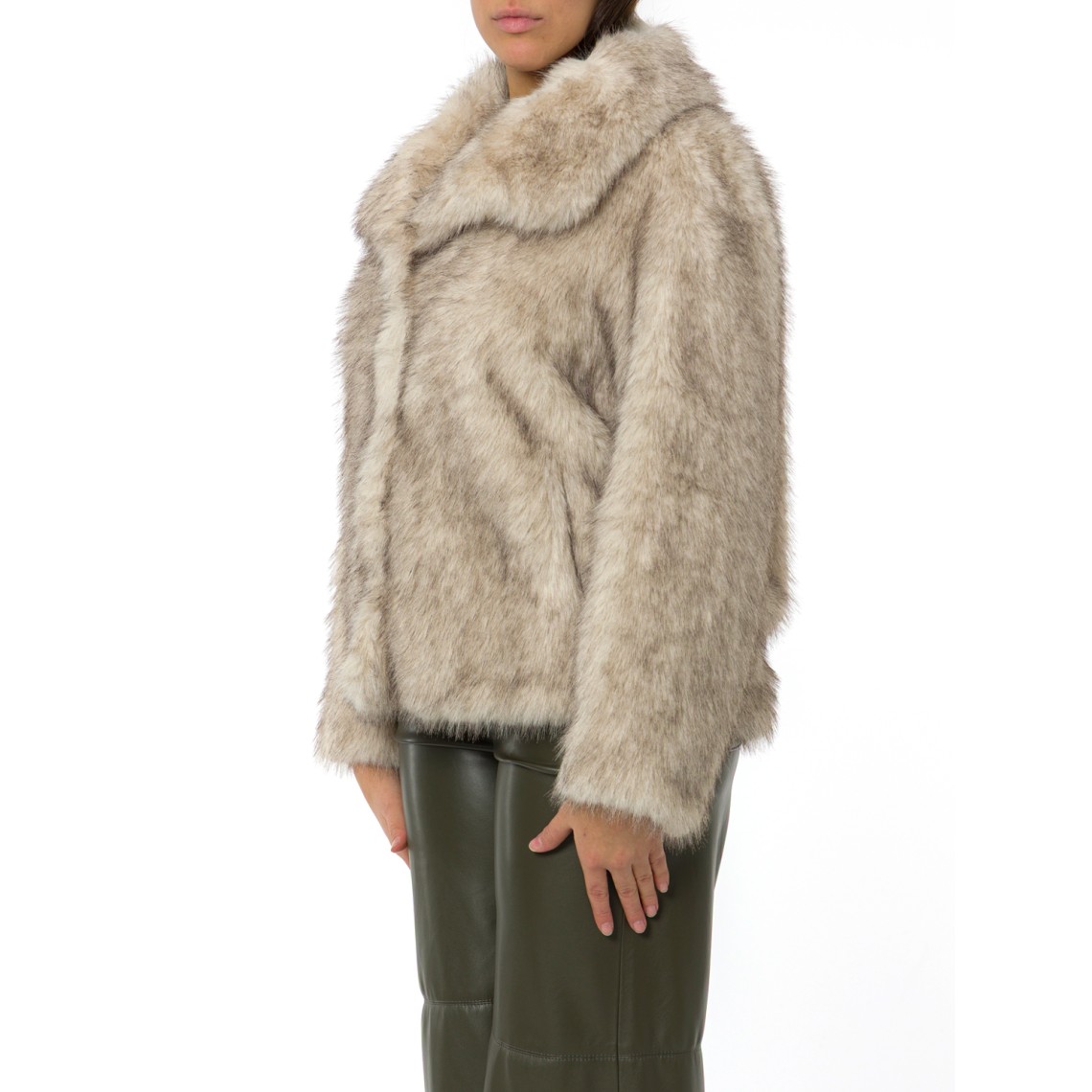 Giacca oversize in tessuto furry Marella