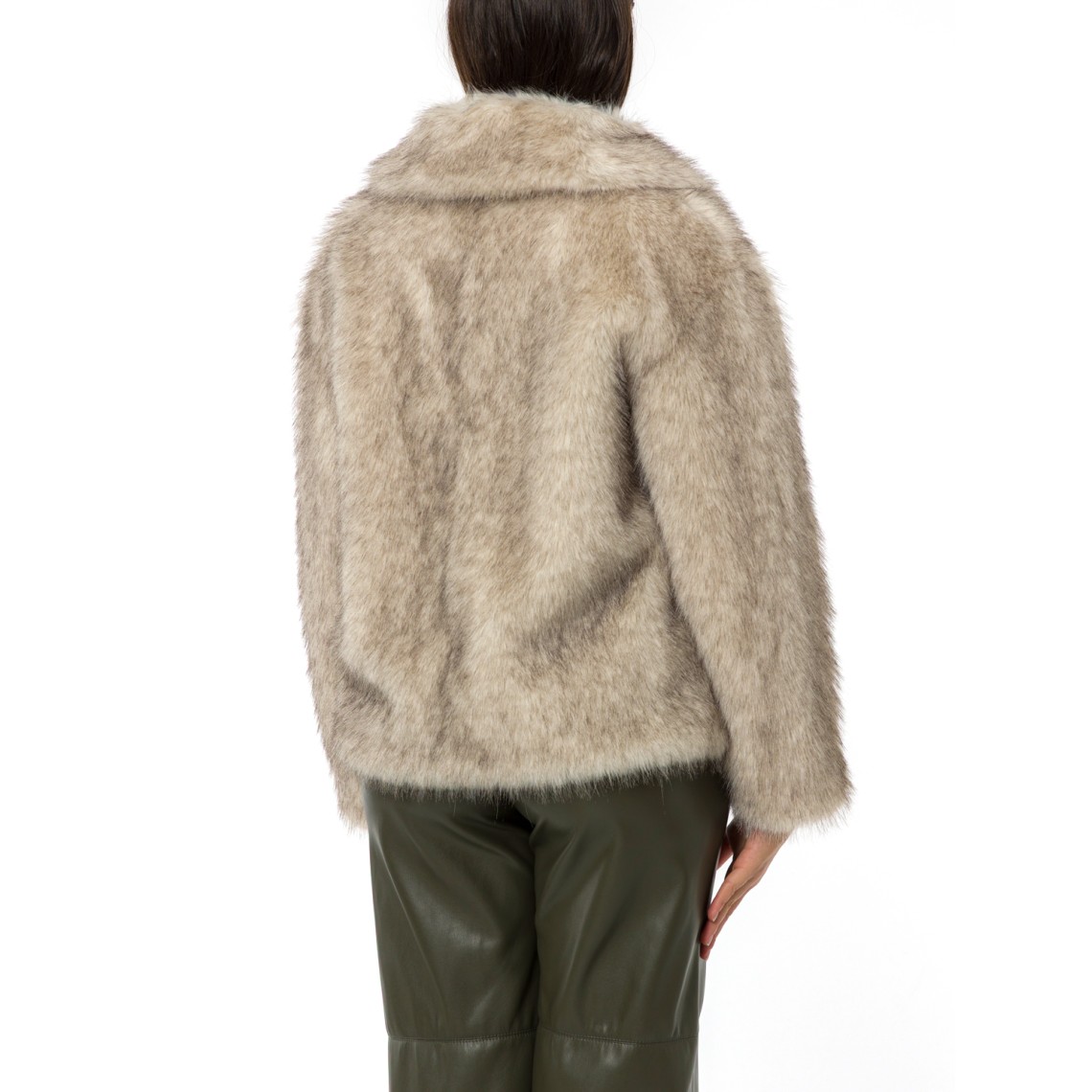 Giacca oversize in tessuto furry Marella