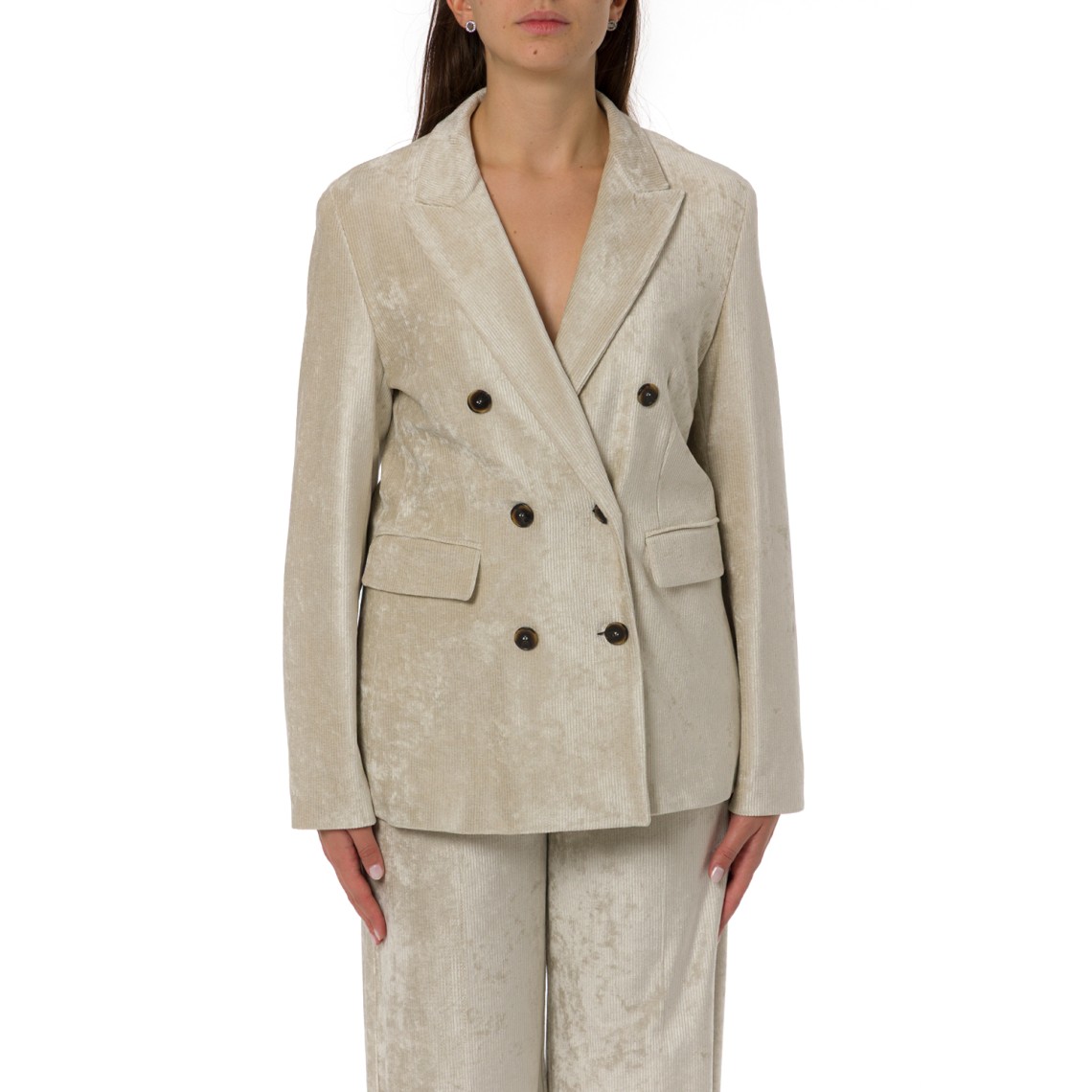 Giacca doppiopetto in velluto a coste Marella Sport