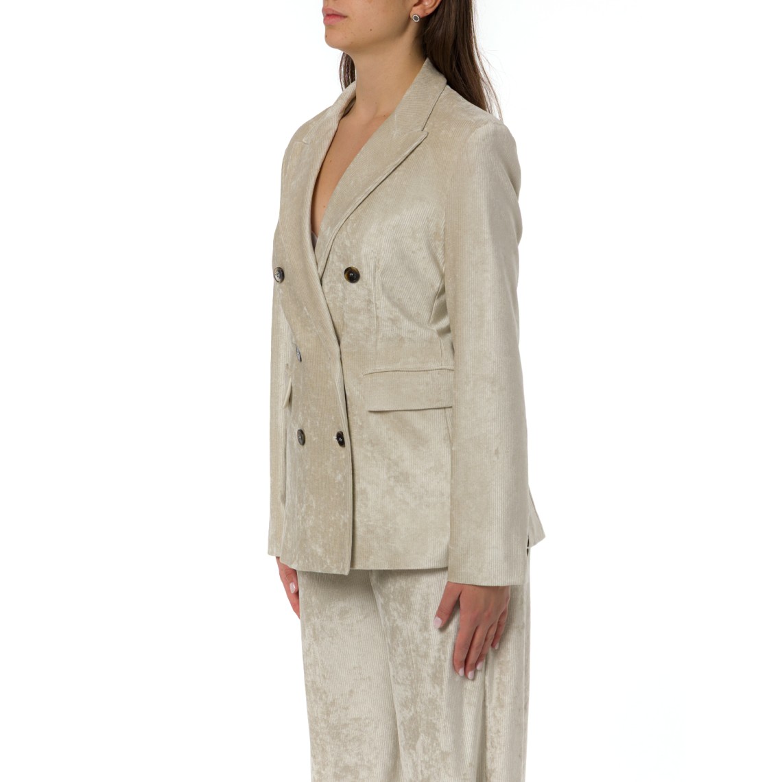 Giacca doppiopetto in velluto a coste Marella Sport