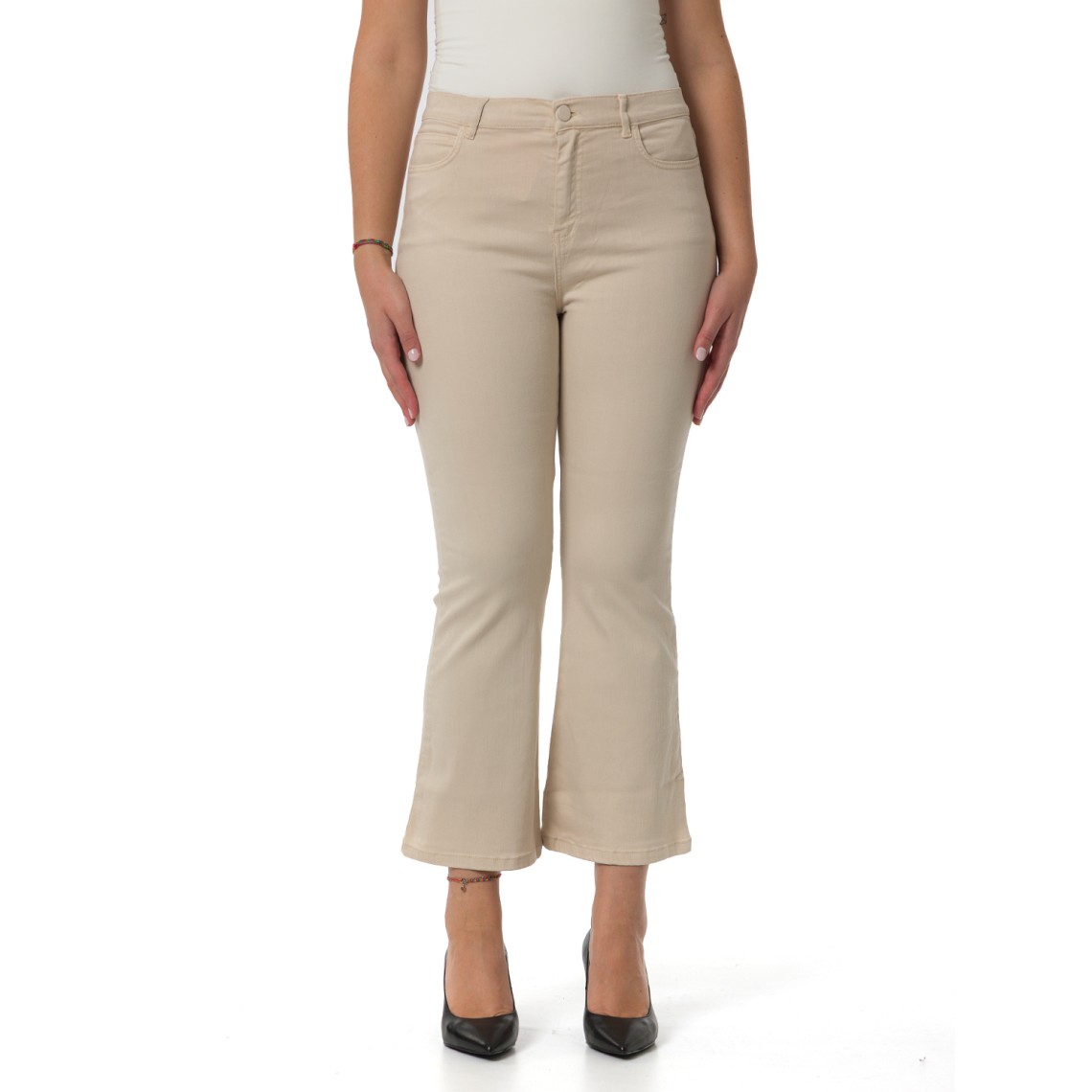 Jeans flare cropped Marella Monochrome