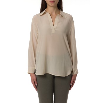 Camicia in crêpe de Chine di seta Marella Monochrome