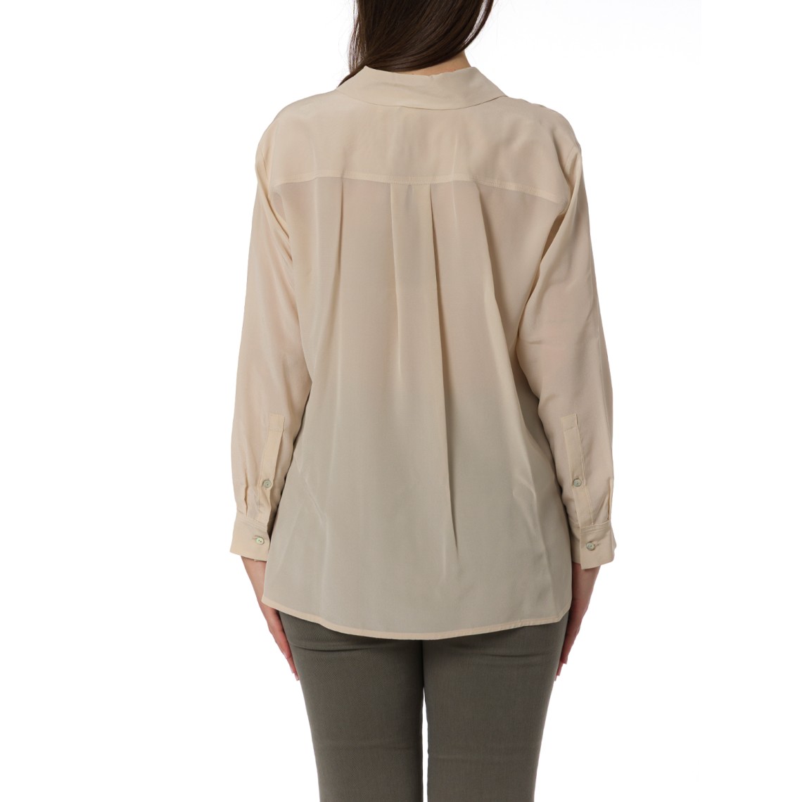 Camicia in crêpe de Chine di seta Marella Monochrome