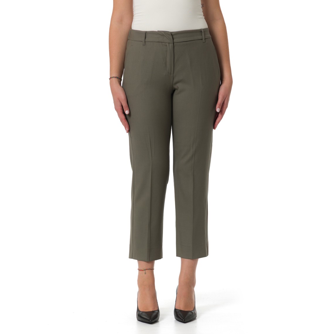 Pantalone slim in gabardina Marella Monochrome