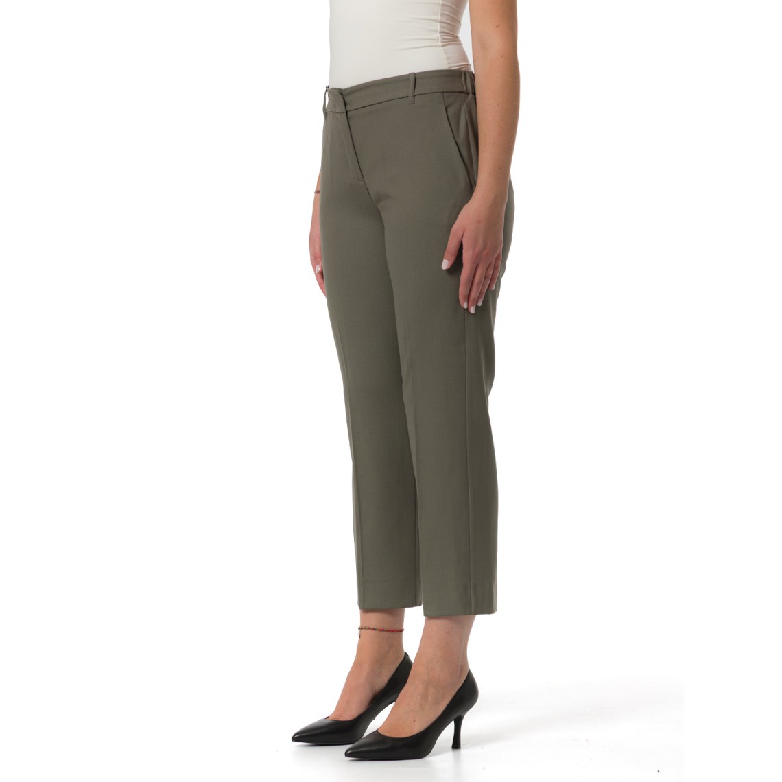 Pantalone slim in gabardina Marella Monochrome