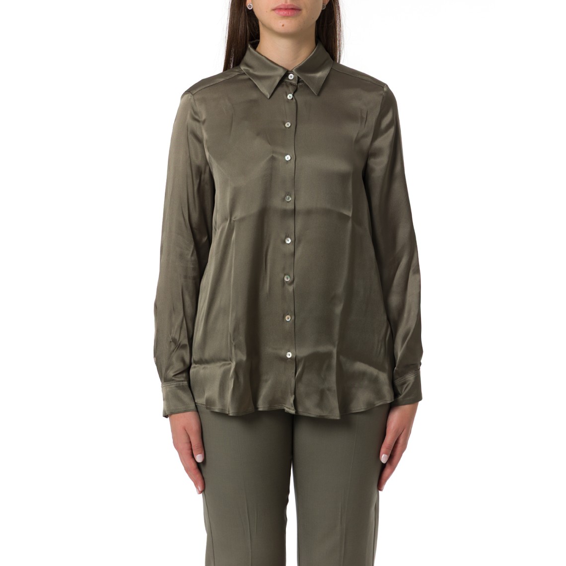 Camicia in raso di misto seta Marella Monochrome