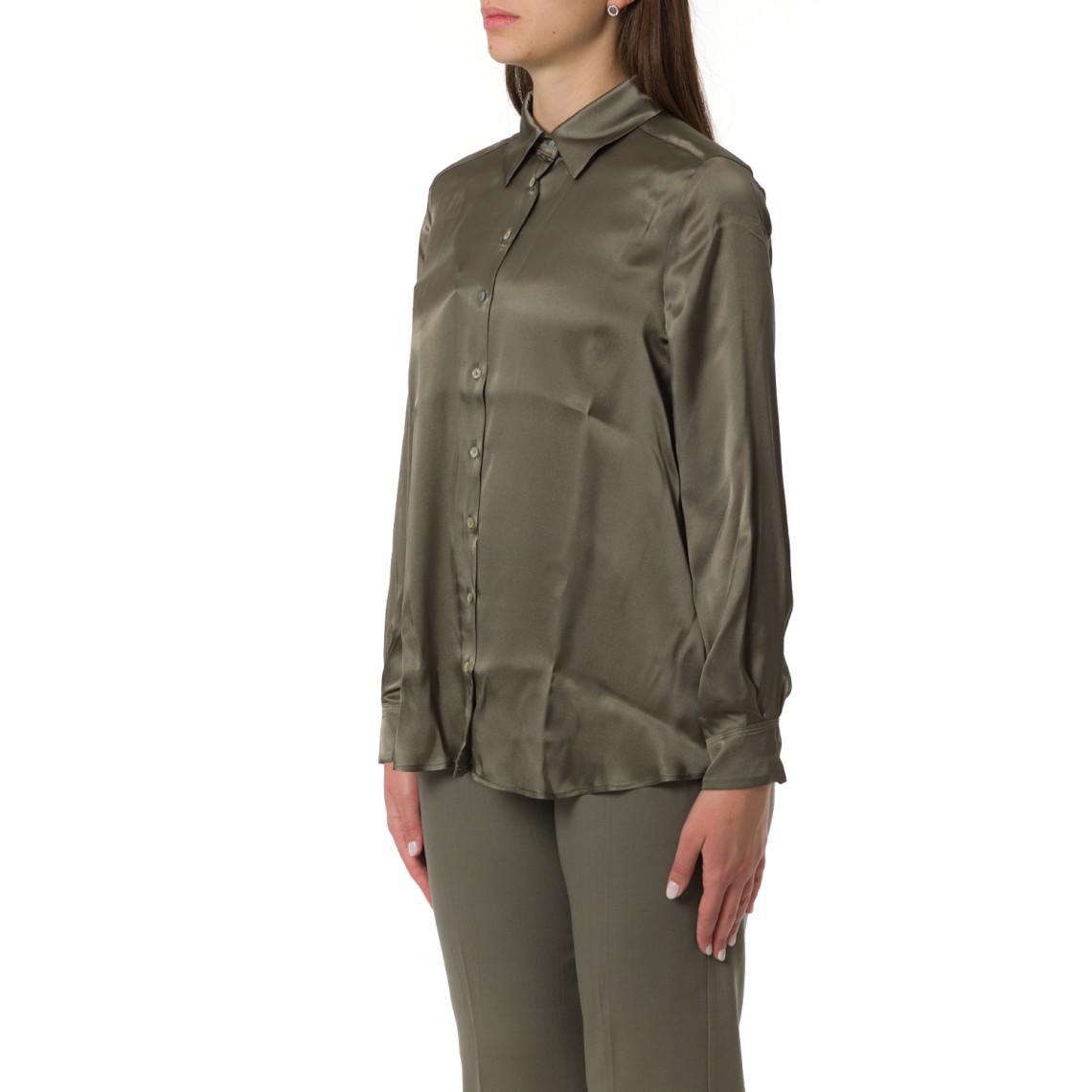 Camicia in raso di misto seta Marella Monochrome