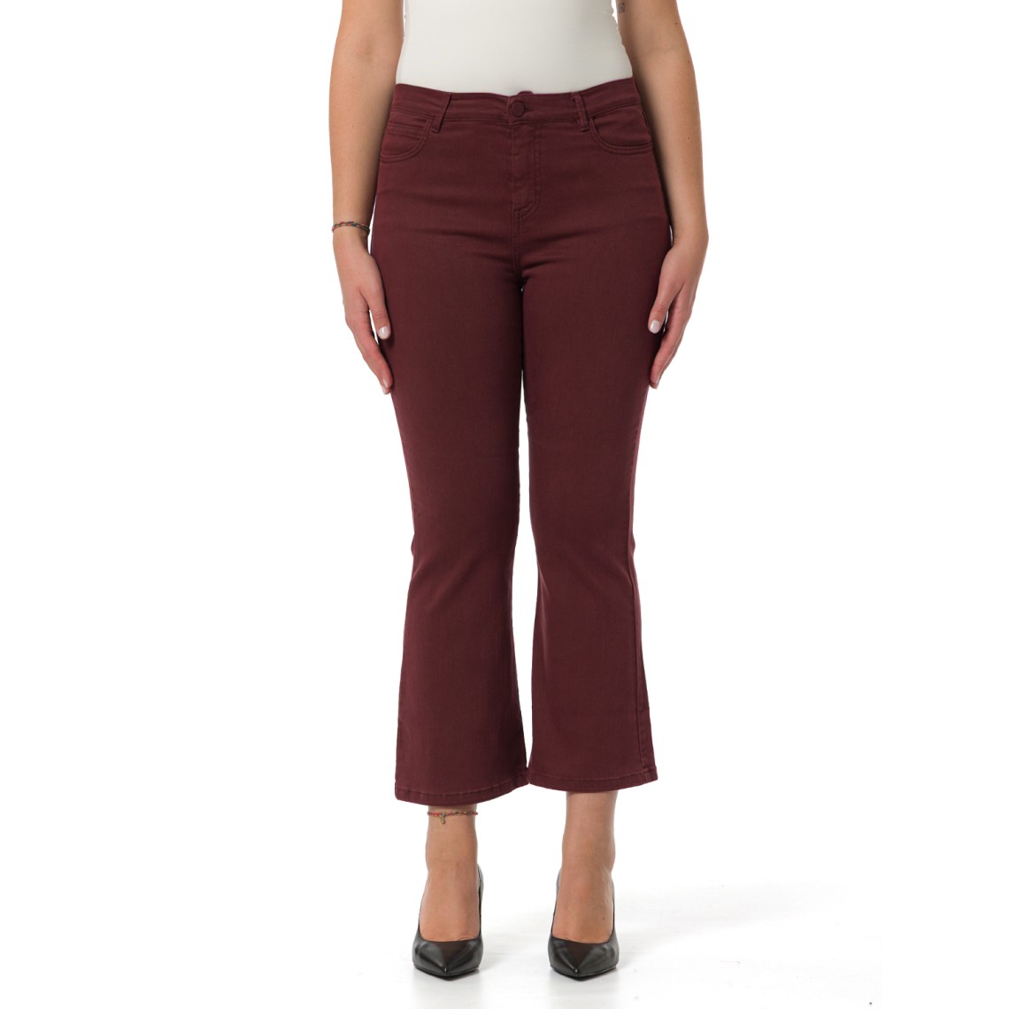 Jeans flare cropped Marella Monochrome