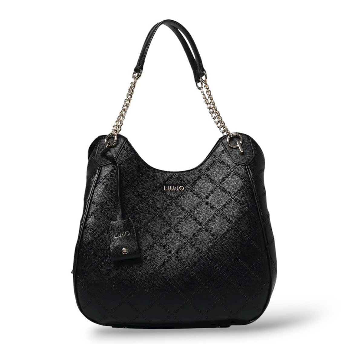 Borsa Liu Jo in pelle sintetica a grana con logo goffrato