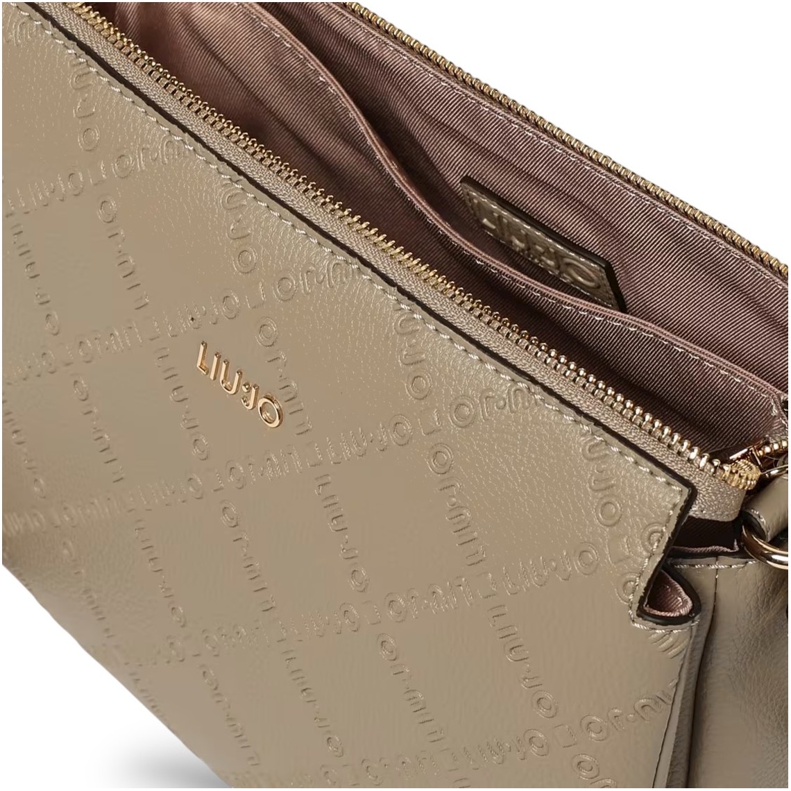 Borsa Liu Jo in pelle sintetica a grana con logo goffrato
