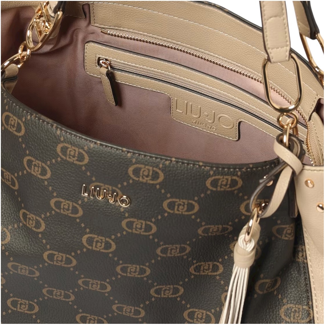Borsa Liu Jo in pelle sintetica con monogram stampato