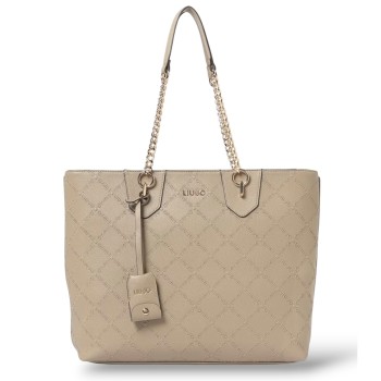 Borsa a spalla Liu Jo in pelle sintetica a grana con logo...