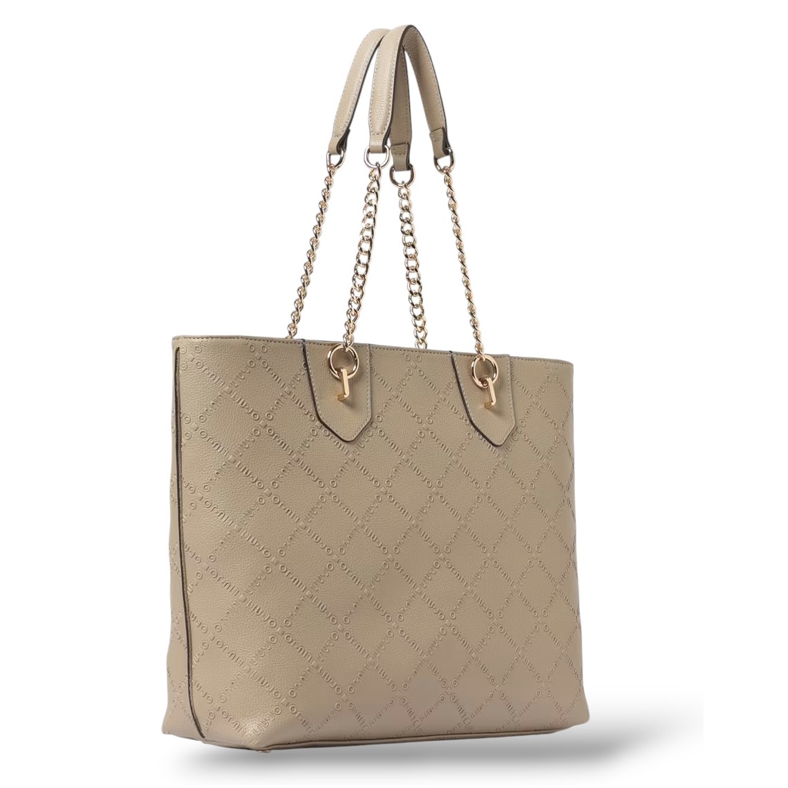 Borsa a spalla Liu Jo in pelle sintetica a grana con logo goffrato