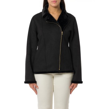 Giubbotto in ecosuede con interno in pelliccia Emme Marella