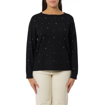 Maglia girocollo con cristalli Emme Marella
