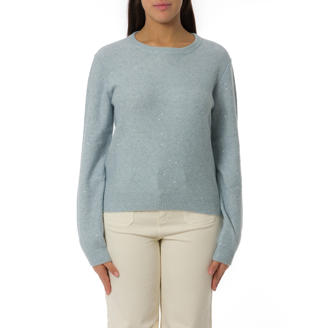 Maglia girocollo con paillettes Emme Marella