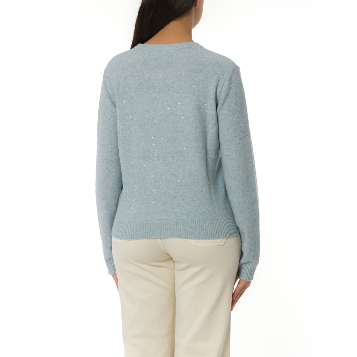 Maglia girocollo con paillettes Emme Marella