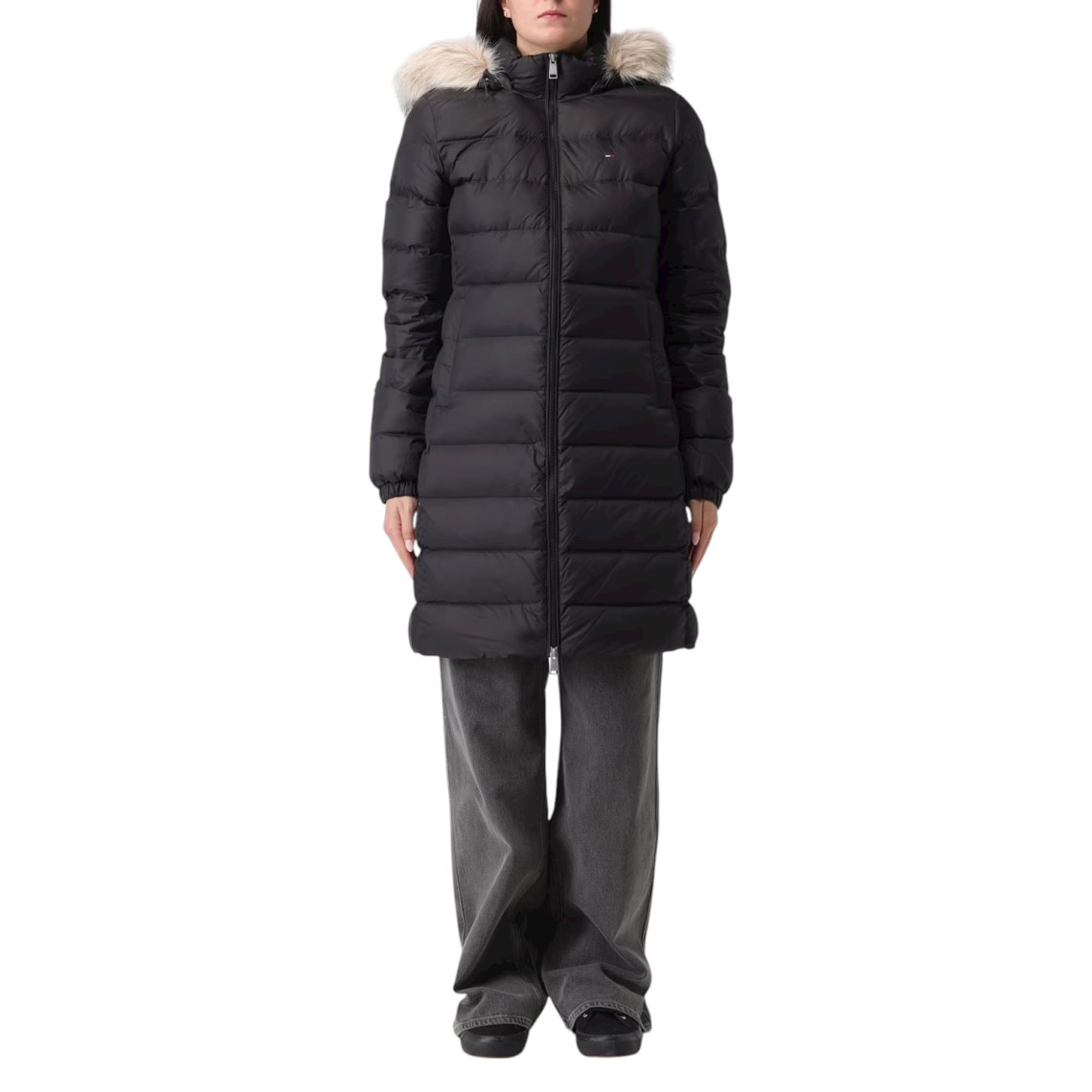 Piumino lungo idrorepellente lucido Tommy Jeans