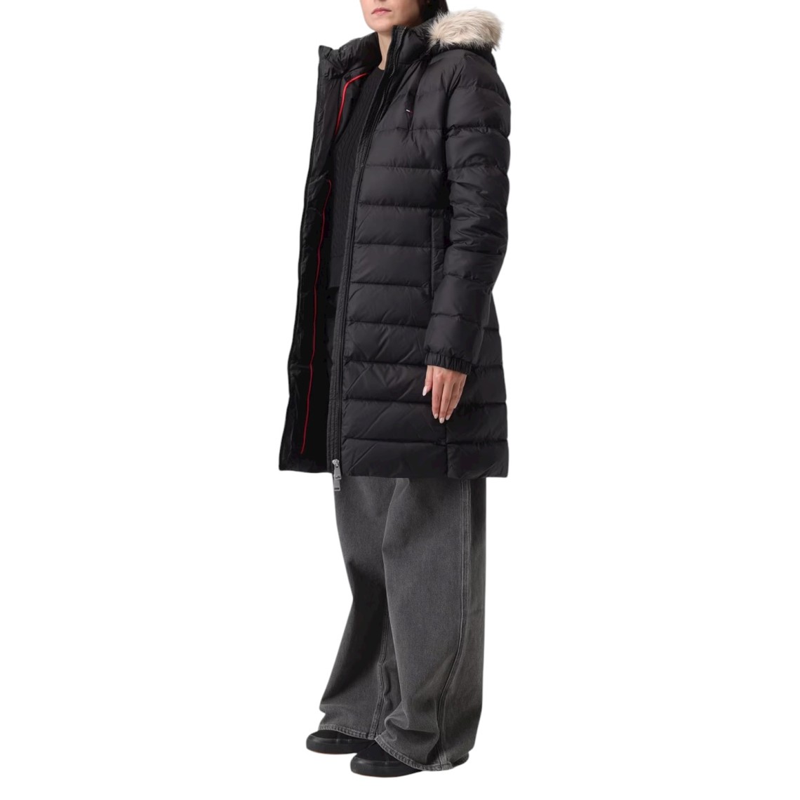 Piumino lungo idrorepellente lucido Tommy Jeans