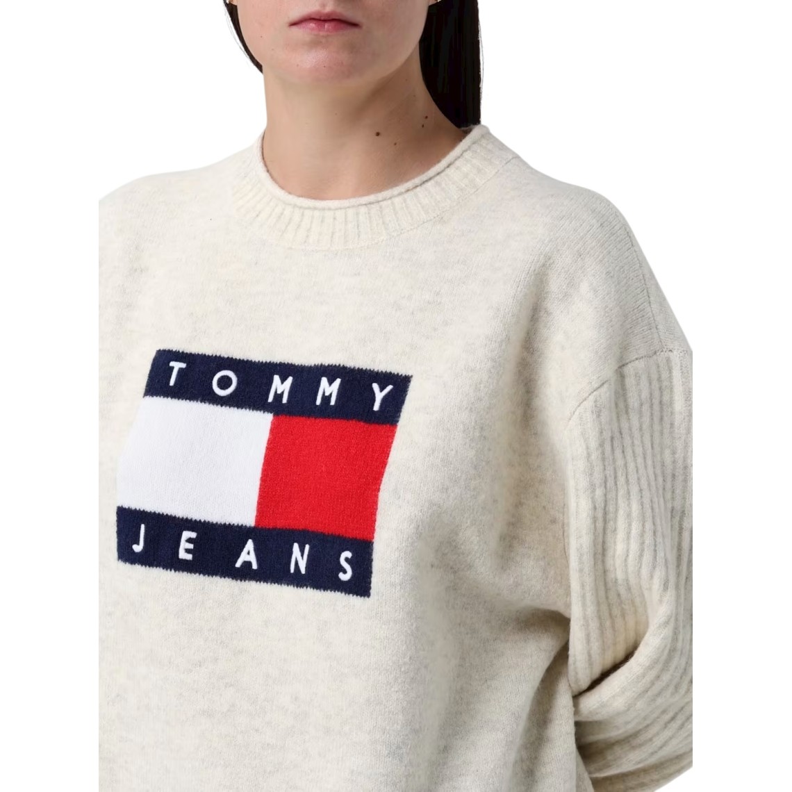 Maglia a girocollo con logo Tommy Jeans