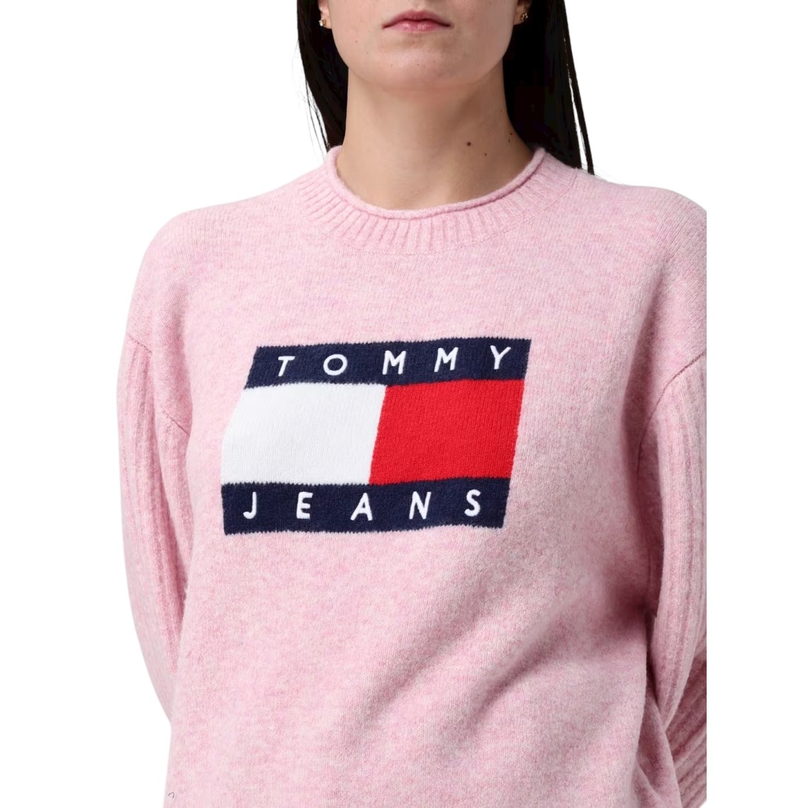 Maglia a girocollo con logo Tommy Jeans