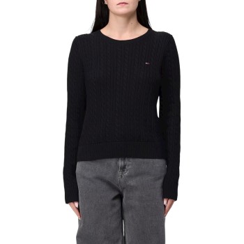 Maglia a girocollo in cotone con logo Tommy Jeans