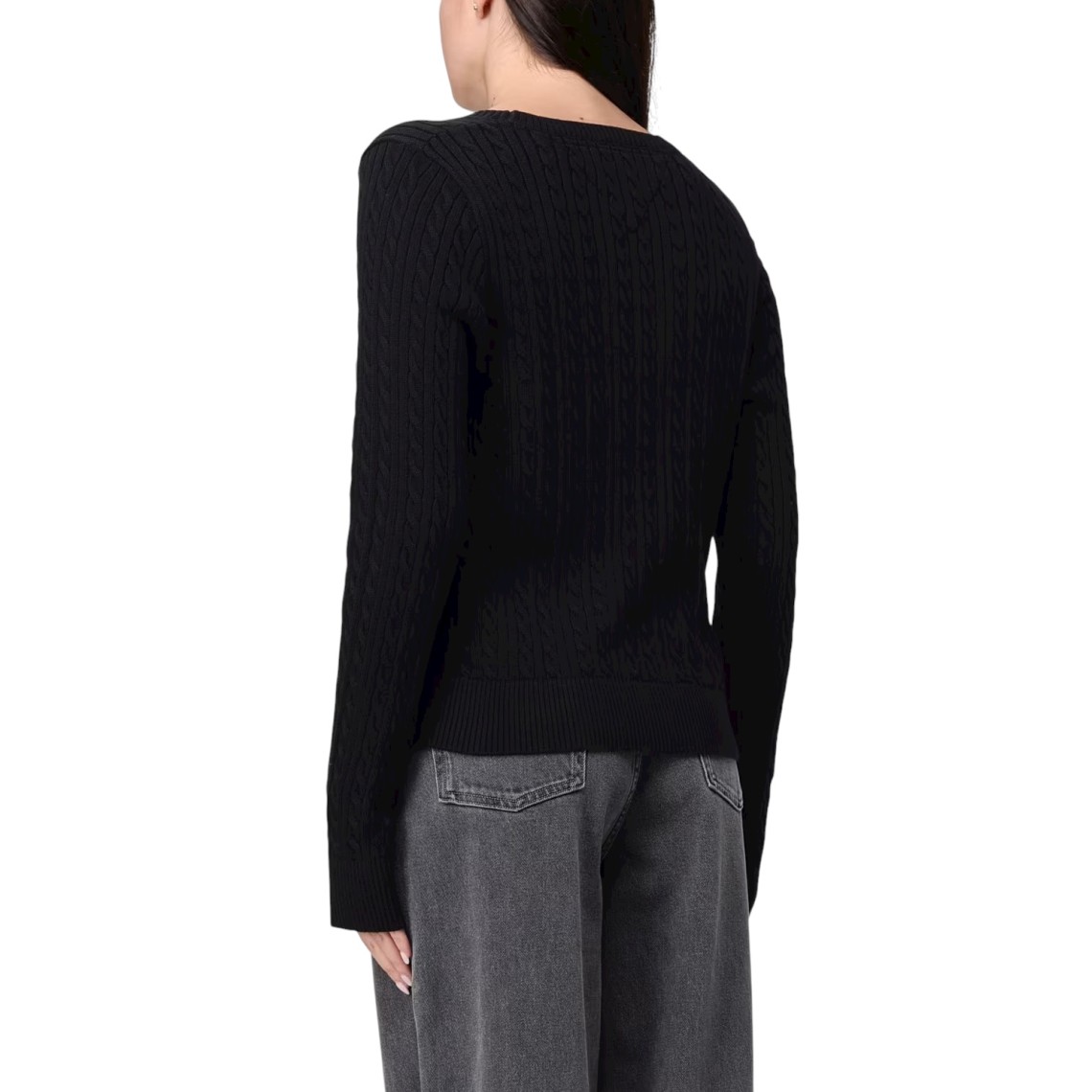 Maglia a girocollo in cotone con logo Tommy Jeans